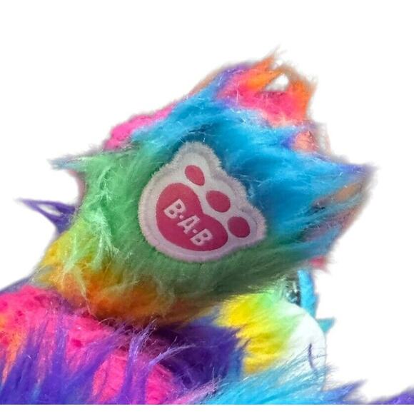 Build a Bear Fluffy Rainbow Panda 9" Plush Stuffed Toy Long Hair Limited BAB - Picture 4 of 7